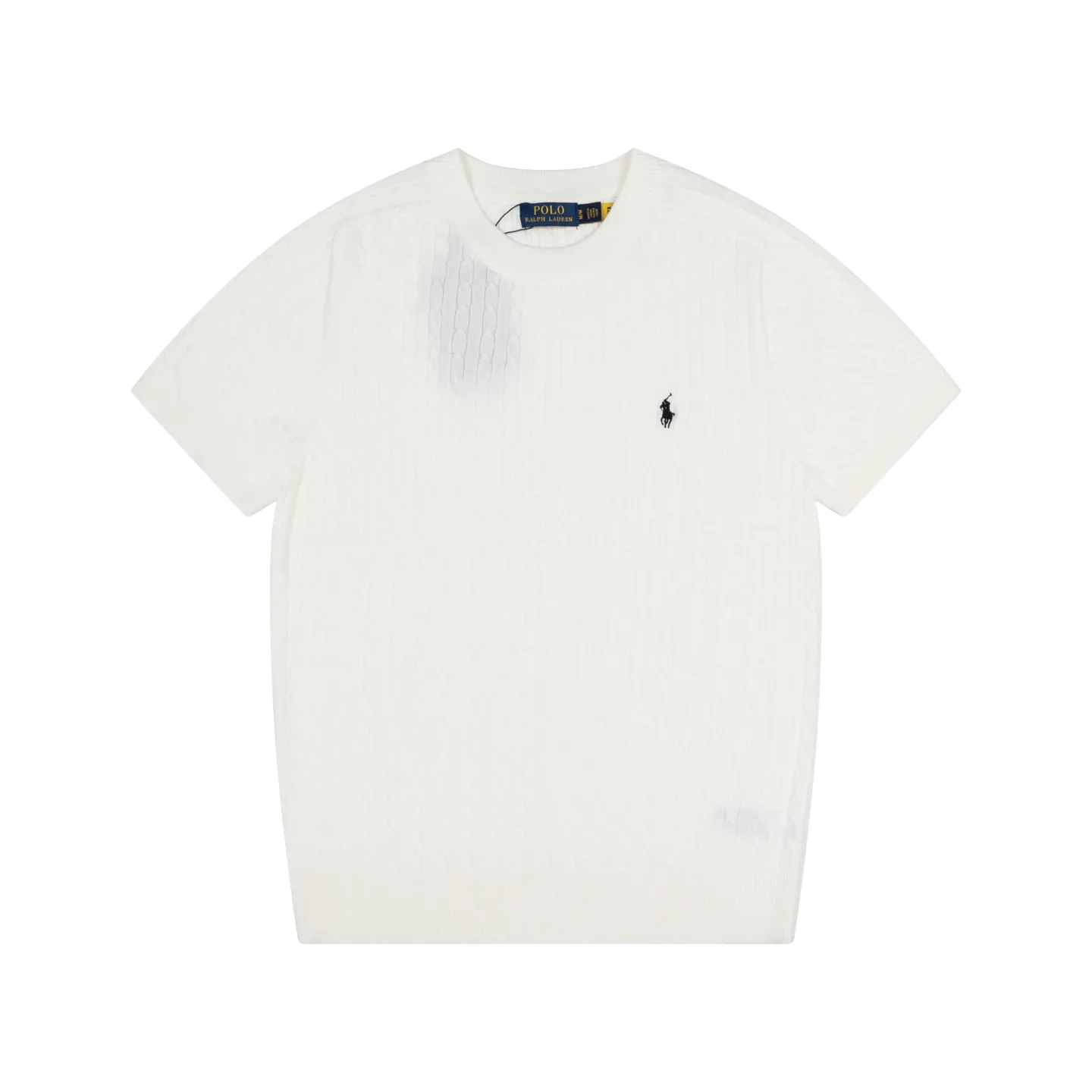 P190 POLO Classic LOGO embroidery Solid color business casual pullover round neck wool knitted sweater short sleeves, inspired by the 1980s retro Original fabric Official same style Customized same vat dyed fabric Very comfortable to the touch Latest brick cabinet synchronization for spring and summer Fashionable and personalized Super versatile and good-looking Very suitable for both men and women A must-have style Hang tag Collar label Washed wheat Complete with three standards Color: White Size: M-3XL